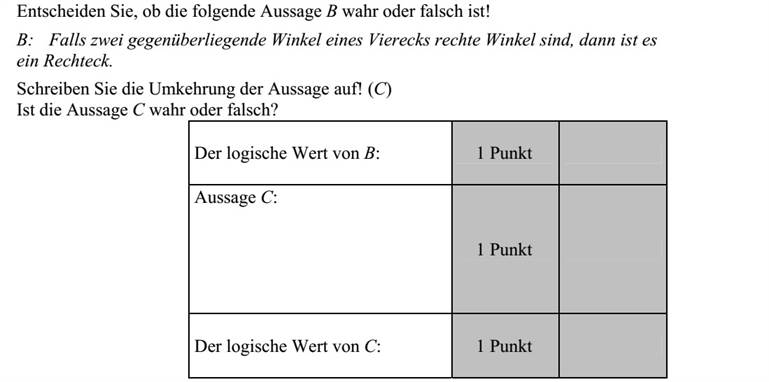 Döntse el, hogy az alábbi B állítás igaz vagy hamis! B: Ha egy négyszög két szemközti szöge derékszög, akkor az téglalap. Írja le az állítás megfordítását (C). Igaz vagy hamis a C állítás?