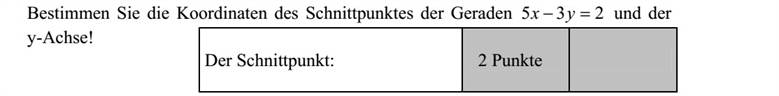 Adja meg az 5x  3y = 2 egyenletű egyenes és az y tengely metszéspontjának koordinátáit!