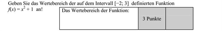 Adja meg a [2  3] intervallumon értelmezett f(x) = x2 + 1 függvény értékkészletét!