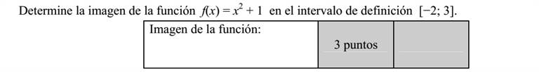 Adja meg a [2  3] intervallumon értelmezett f(x) = x2 + 1 függvény értékkészletét!