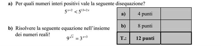 a) Mely pozitív egész számokra igaz a következő egyenlőtlenség? 5 x2 < 5132x b) Oldja meg a valós számok halmazán az alábbi egyenletet! 9 x = 3x3