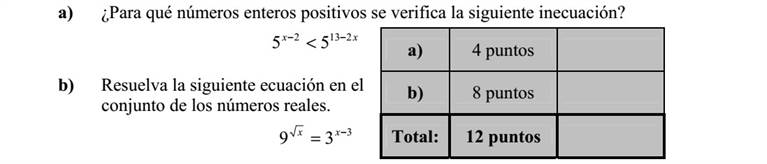 a) Mely pozitív egész számokra igaz a következő egyenlőtlenség? 5 x2 < 5132x b) Oldja meg a valós számok halmazán az alábbi egyenletet! 9 x = 3x3