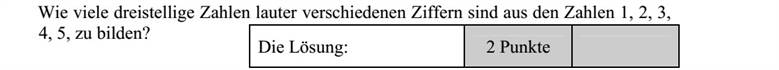 Hány olyan háromjegyű szám képezhető az 1, 2, 3, 4, 5 számjegyekből, amelyikben csupa különböző számjegyek szerepelnek?