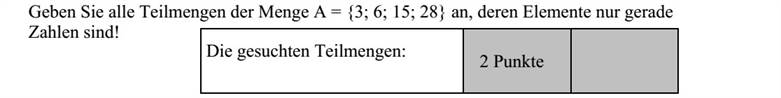 Írja fel az { }28 15 6 3=A halmaz minden olyan részhalmazát, amelynek csak páros számok az elemei!
