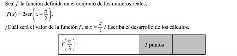 Legyen f a valós számok halmazán értelmezett függvény,       = 2 sin2)(  xxf . Mennyi az f függvény helyettesítési értéke, ha 3  =x ? Írja le a számolás menetét!