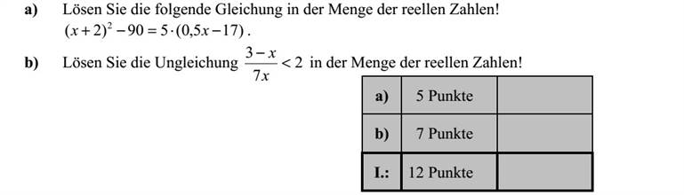a) Oldja meg a valós számok halmazán a következő egyenletet! )175,0(590)2( 2 =+ xx b) Oldja meg a valós számok halmazán a 2 7 3 <  x x egyenlőtlenséget!
