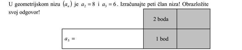 Az ( )na mértani sorozatban 82 =a és 63 =a . Számítsa ki a sorozat ötödik tagját! Válaszát indokolja!