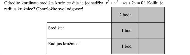 Határozza meg az 02422 =++ yxyx egyenletű kör középpontjának koordinátáit! Mekkora a kör sugara? Válaszát indokolja!