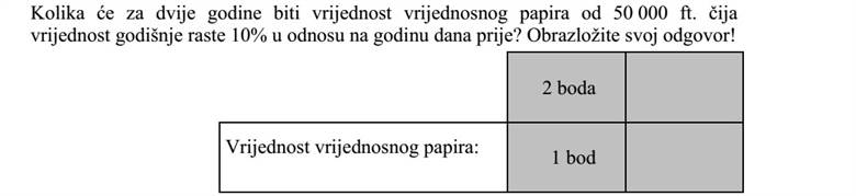 Mekkora lesz két év múlva annak az 50 000 Ft-os befektetési jegynek az értéke, amelynek évi 10%-kal nő az értéke az előző évihez képest? Válaszát indokolja!