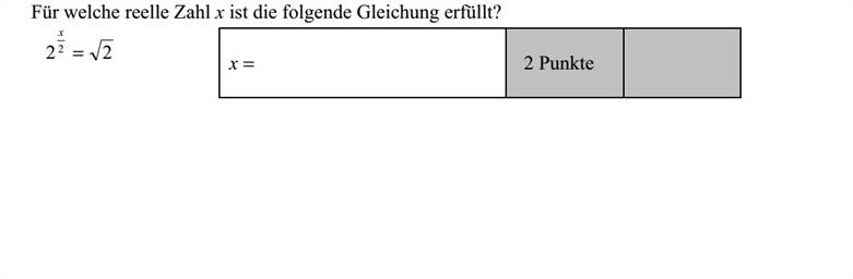 Melyik x valós számra teljesül a következő egyenlőség? 22 2 = x