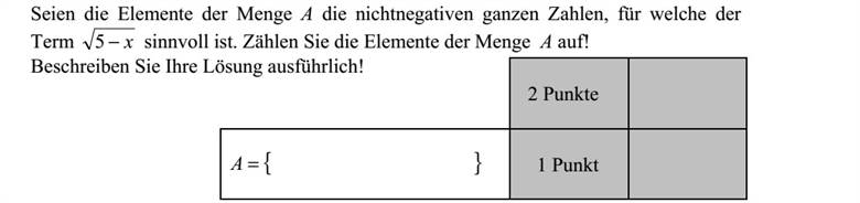 Legyenek az A halmaz elemei azok a nem negatív egész számok, amelyekre a x5 kifejezés értelmezhető. Sorolja fel az A halmaz elemeit! Megoldását részletezze!