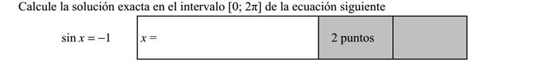 Adja meg a következő egyenlet [0  2] intervallumba eső megoldásának pontos értékét! 1sin =x