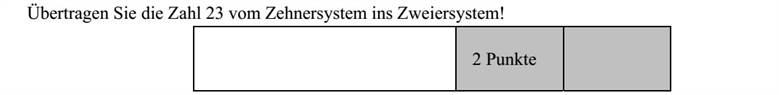 Írja fel kettes számrendszerben a tízes számrendszerbeli 23-at!