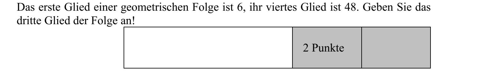 Egy mértani sorozat első tagja 6, negyedik tagja 48. Adja meg a sorozat harmadik tagját!