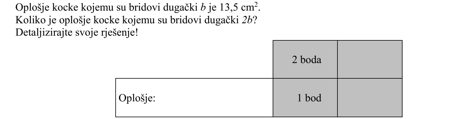 Egy b élhosszúságú kocka felszíne 13,5 cm2 . Mekkora a felszíne egy 2b élhosszúságú kockának? Megoldását részletezze!
