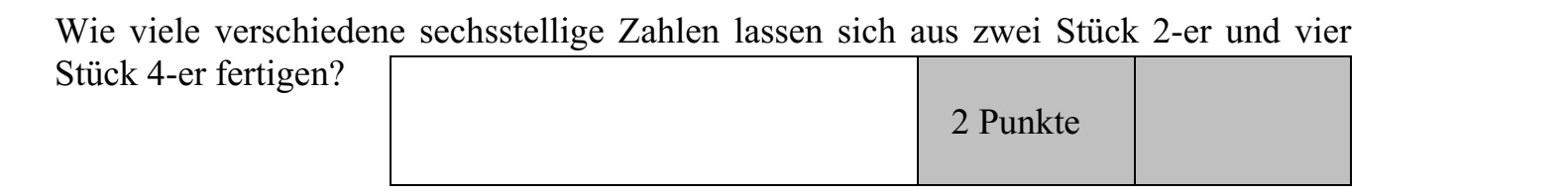 Hány különböző hatjegyű szám készíthető két darab 2-es és négy darab 4-es számjegy felhasználásával?