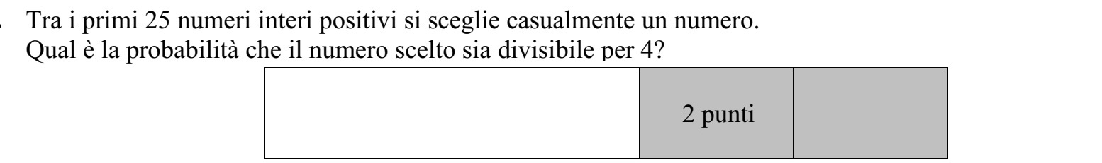 Az első 25 pozitív egész szám közül véletlenszerűen kiválasztunk egyet. Mennyi annak a valószínűsége, hogy 4-gyel osztható számot választunk?