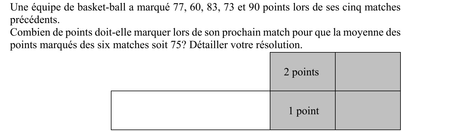 Egy kosárlabdacsapat az előző öt mérkőzésén 77, 60, 83, 73, illetve 90 pontot szerzett. Hány pontot kell szereznie a csapatnak a következő mérkőzésén ahhoz, hogy a hat mér- kőzésen szerzett pontjainak átlaga 75 legyen? Megoldását részletezze!