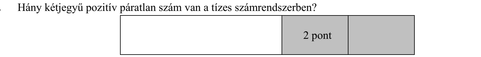 Hány kétjegyű pozitív páratlan szám van a tízes számrendszerben?