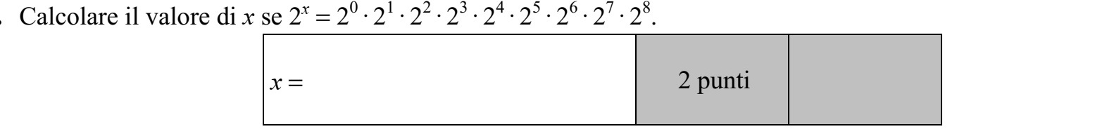 Adja meg x értékét, ha 2x = 20 · 21 · 22 · 23 · 24 · 25 · 26 · 27 · 28 .